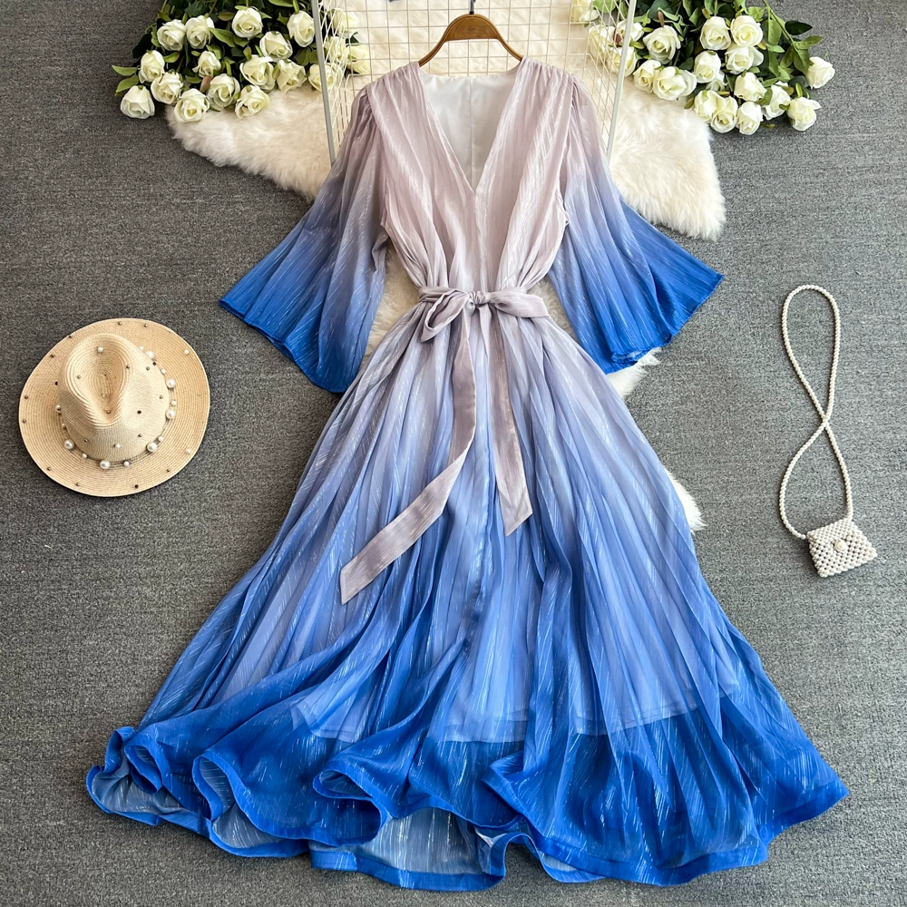 Marilyn Summer Gradient Color Dress - 24th Spoke