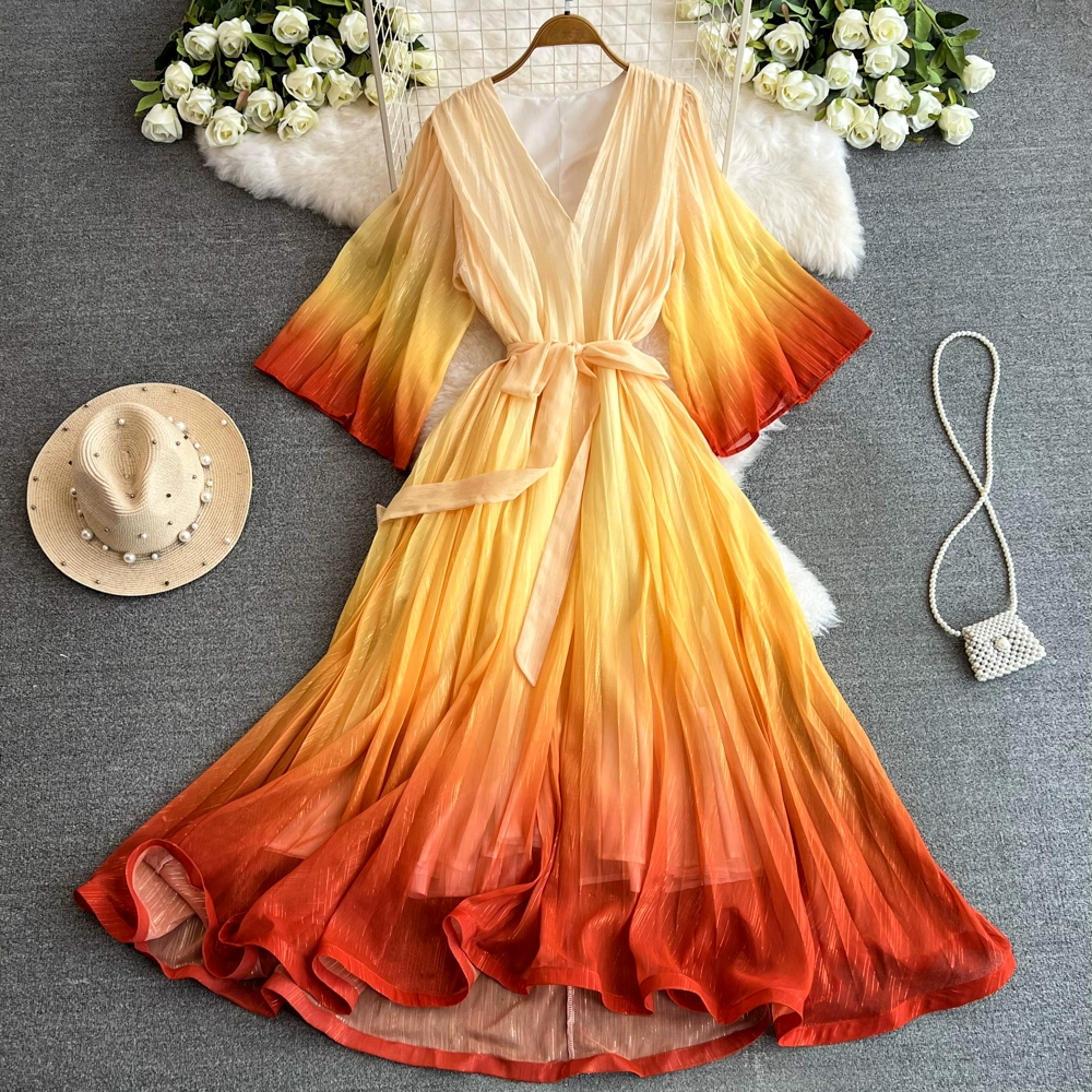 Marilyn Summer Gradient Color Dress