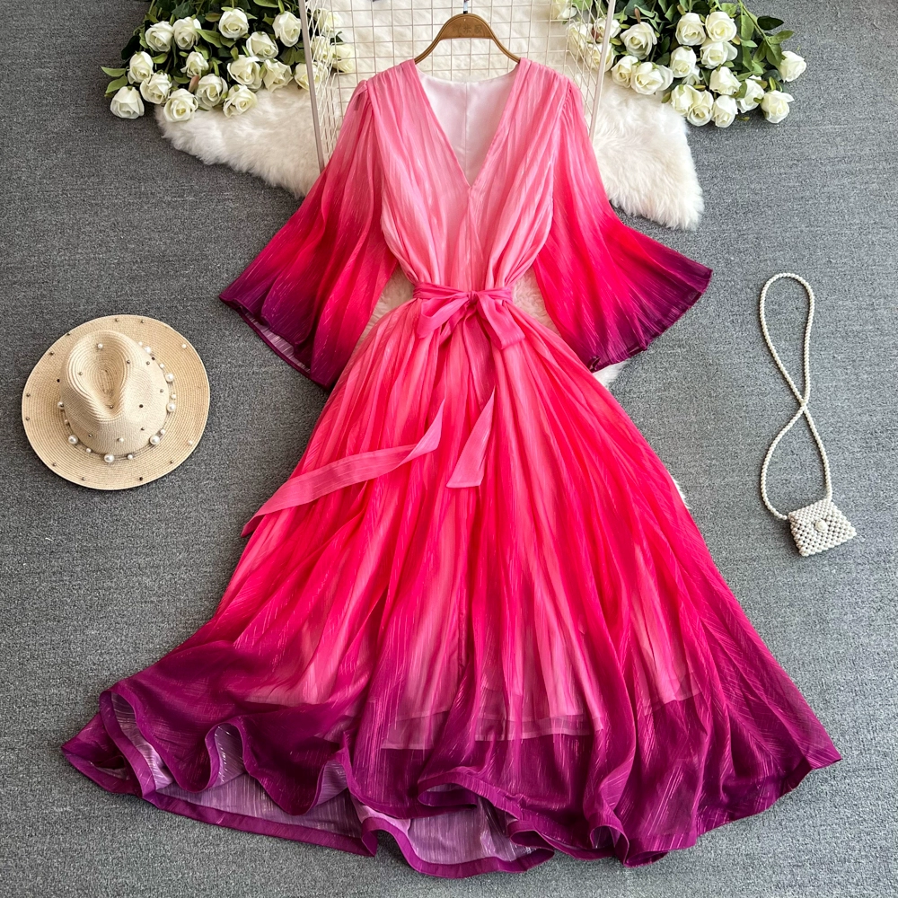 Marilyn Summer Gradient Color Dress - 24th Spoke