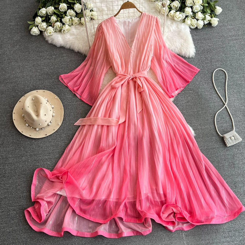Marilyn Summer Gradient Color Dress - 24th Spoke