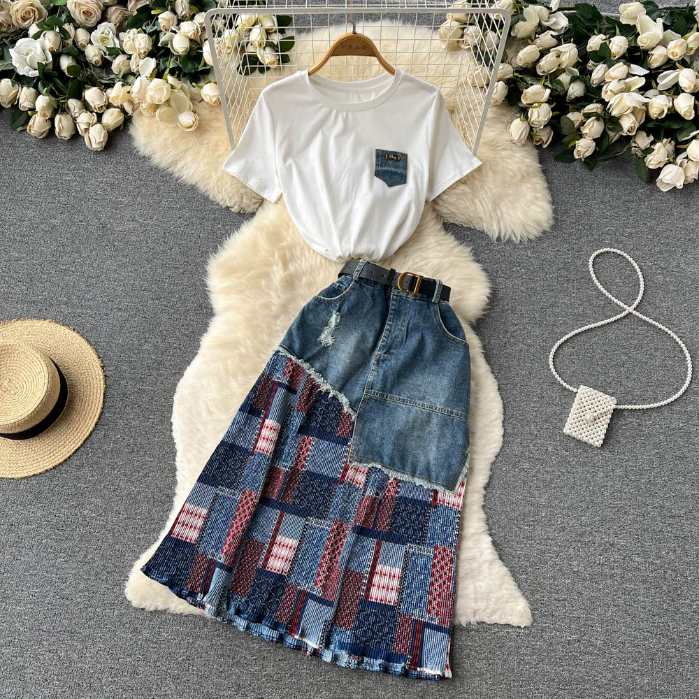 Jennifer Summer Denim Two Piece Set