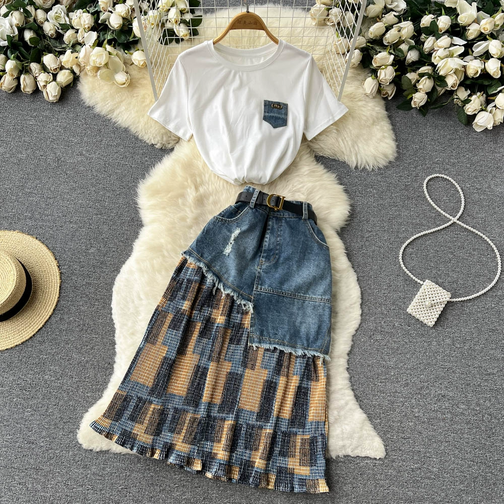 Jennifer Summer Denim Two Piece Set