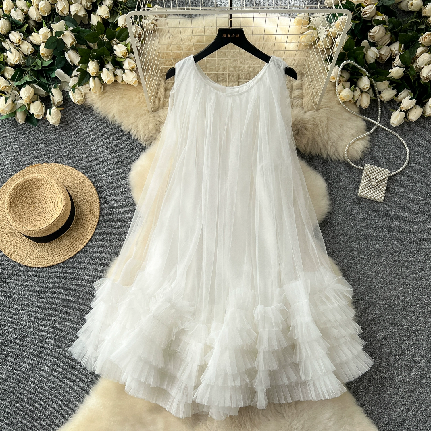 Chic Holiday Dress Women's Loose Sleeveless Mesh Puffy Fairy Dress for a Stylish Summer" 24th Spoke Chic Holiday Dress Women's Loose Sleeveless Mesh Puffy Fairy Dress for a Stylish Summer" 24th Spoke