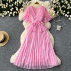 Nina Summer Long Pleated Dress - 24th Spoke