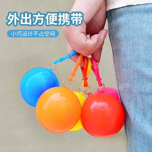 Spherical Compression Disposable Raincoat With Balls