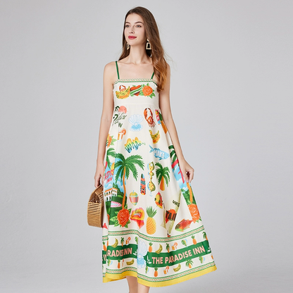 Lucille Summer Beach Vacation Dress