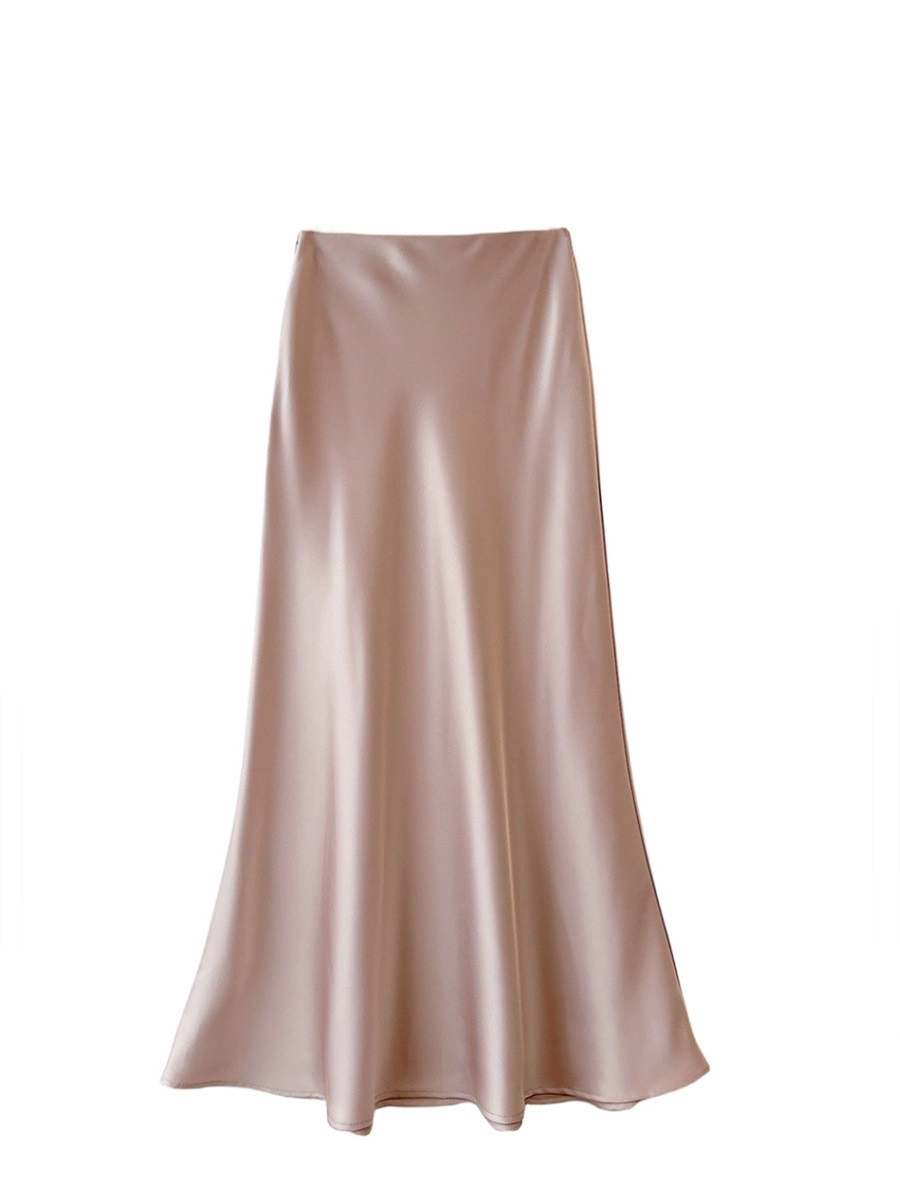 Keira  Zara Summer Glossy Satin Skirt