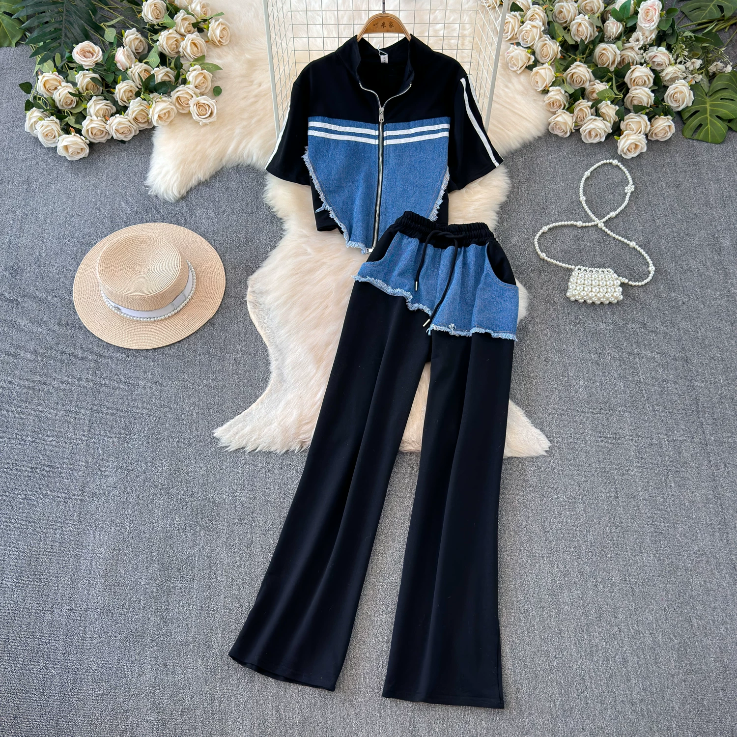 Olivia Summer Denim Airport Look