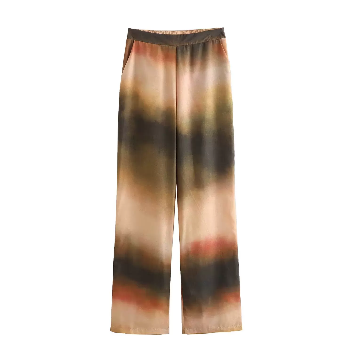 Olivia Fashion Casual Loose Tie-Dye Shirt Trousers Suit