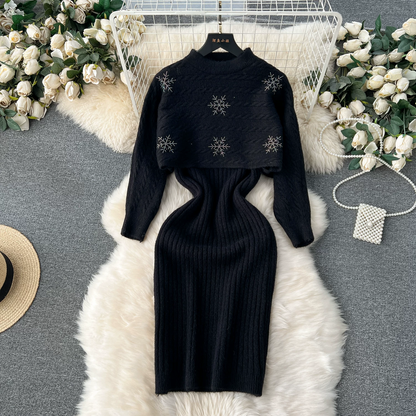 Rihanna Winter Two Piece Set Dress