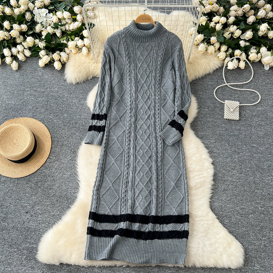 Alison Winter High Neck Sweater Dress