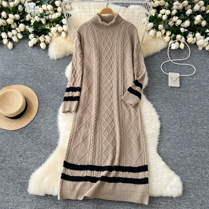 Alison Winter High Neck Sweater Dress