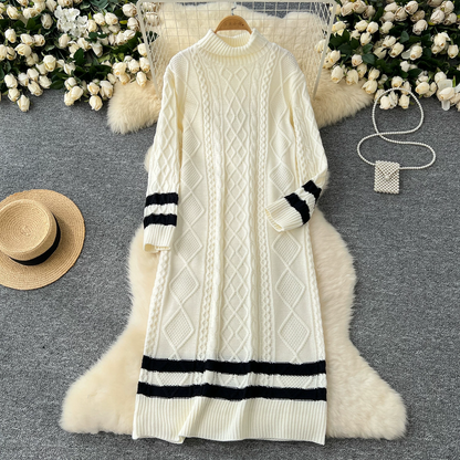 Alison Winter High Neck Sweater Dress