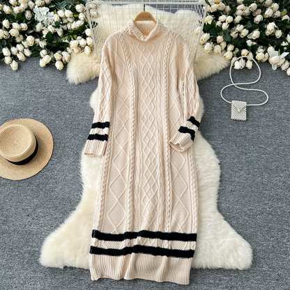 Alison Winter High Neck Sweater Dress