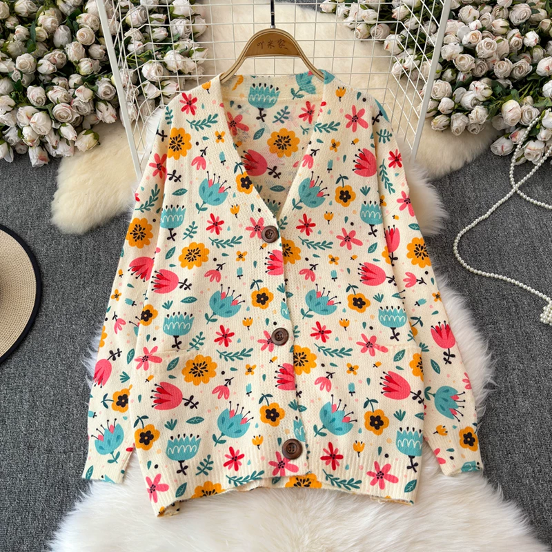 Jennifer Women Winter Printed  Cardigan - 24th Spoke