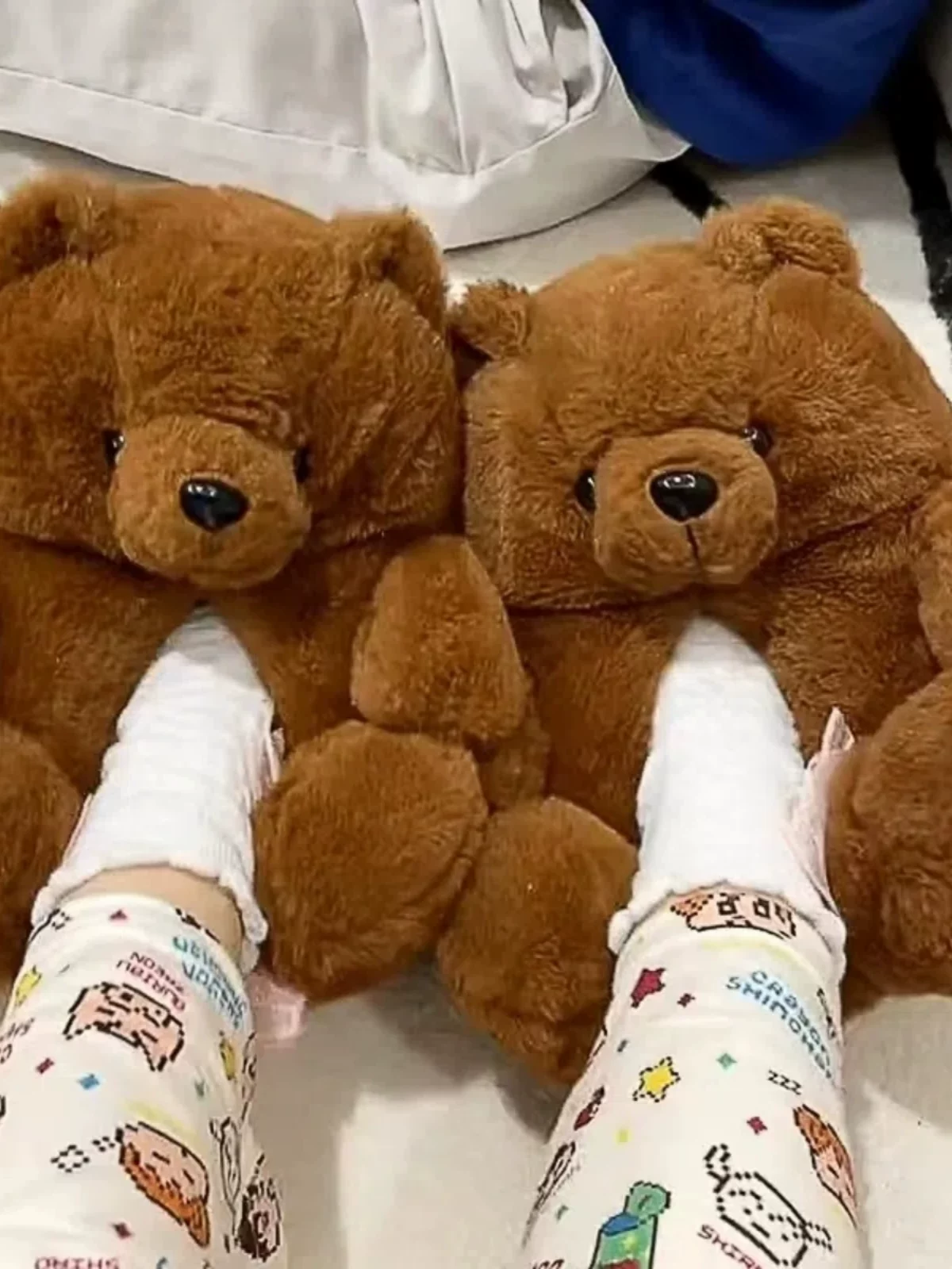 Cartoon Teddy Bear Warm Slippers