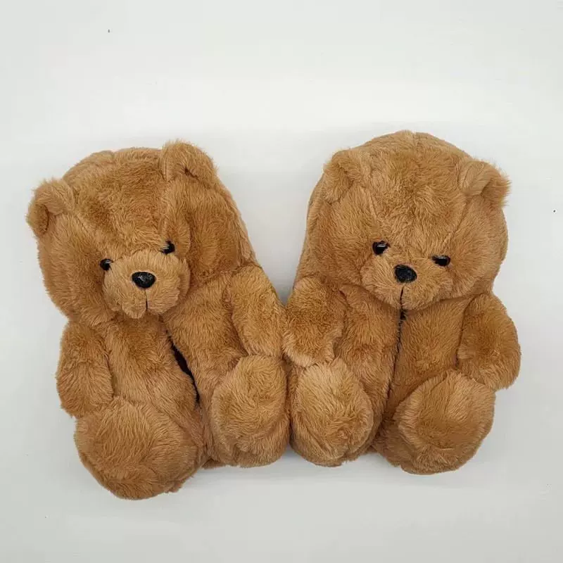 Cartoon Teddy Bear Warm Slippers