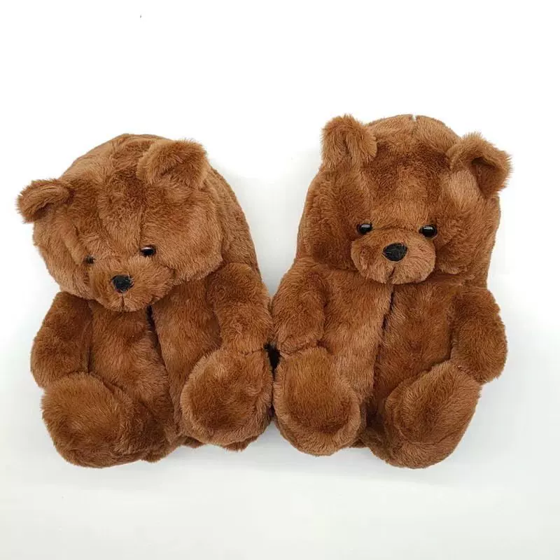 Cartoon Teddy Bear Warm Slippers