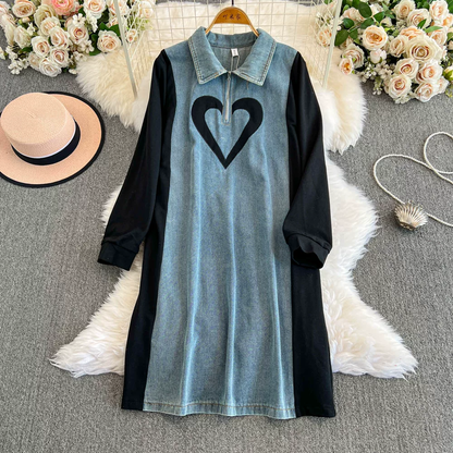 Sharon Winter Denim Long Sleeve Dress