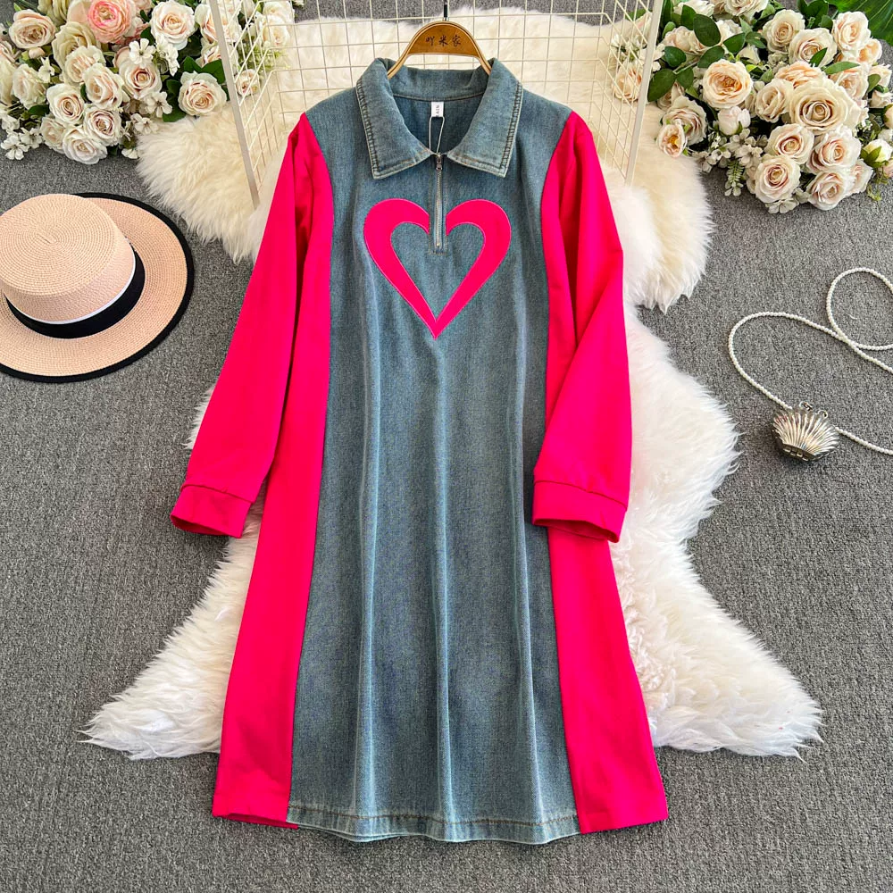 Sharon Winter Denim Long Sleeve Dress