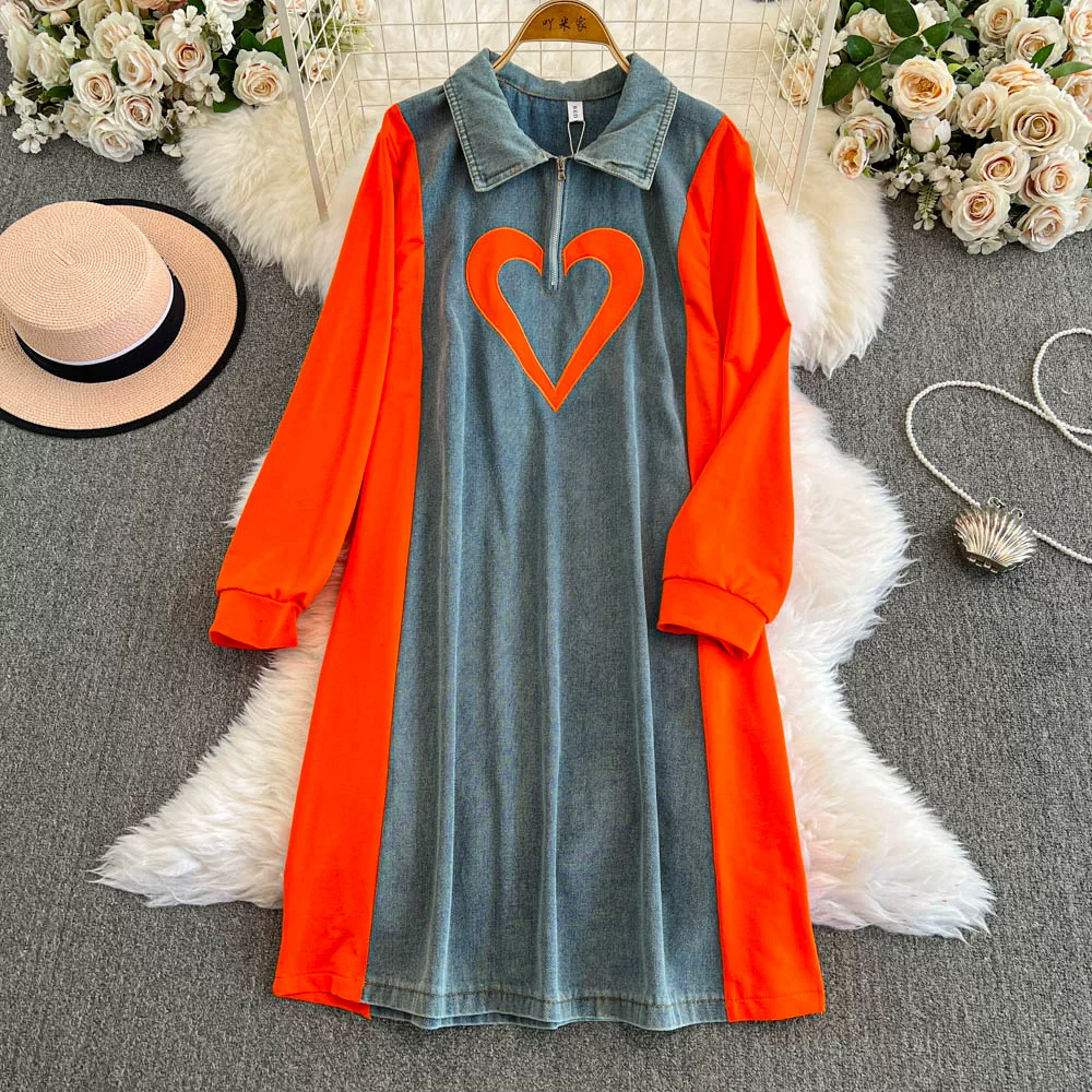 Sharon Winter Denim Long Sleeve Dress