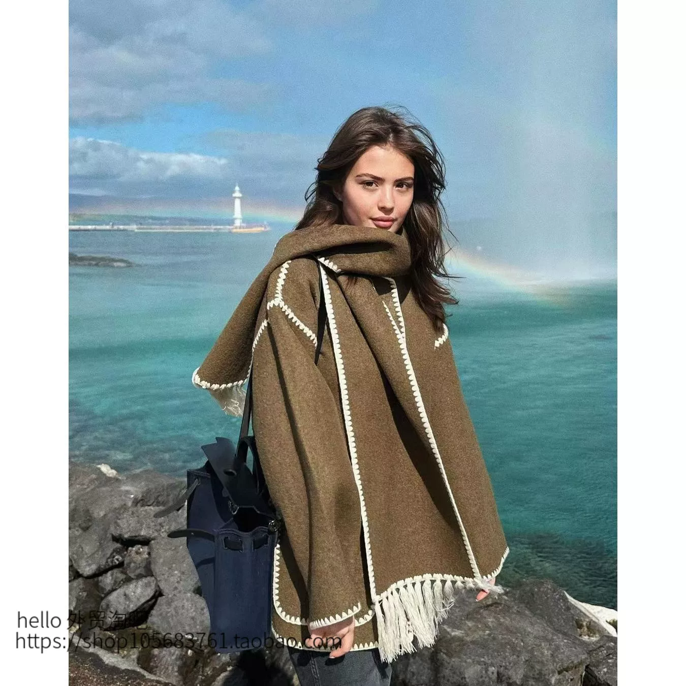 Milena Winter Wool Jacket With Muffler