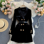 Nova Winter Velvet Coat Dress - 24th Spoke