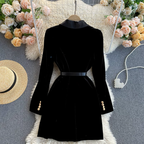 Nova Winter Velvet Coat Dress - 24th Spoke