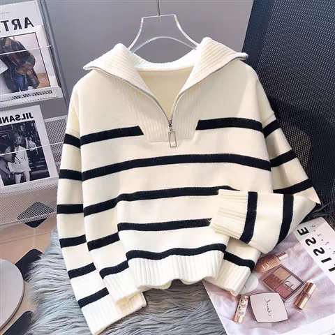 Beyoncé Winter Trendy Stripe Sweater