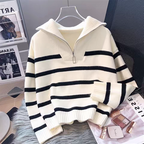 Beyoncé Winter Trendy Stripe Sweater