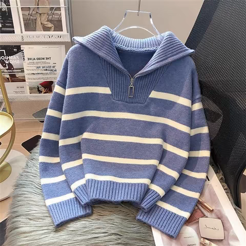 Beyoncé Winter Trendy Stripe Sweater