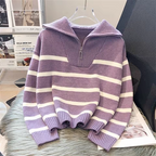 Beyoncé Winter Trendy Stripe Sweater