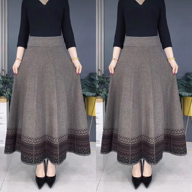 Anna Winter Wool Cashmere High Quality Winter Skirt