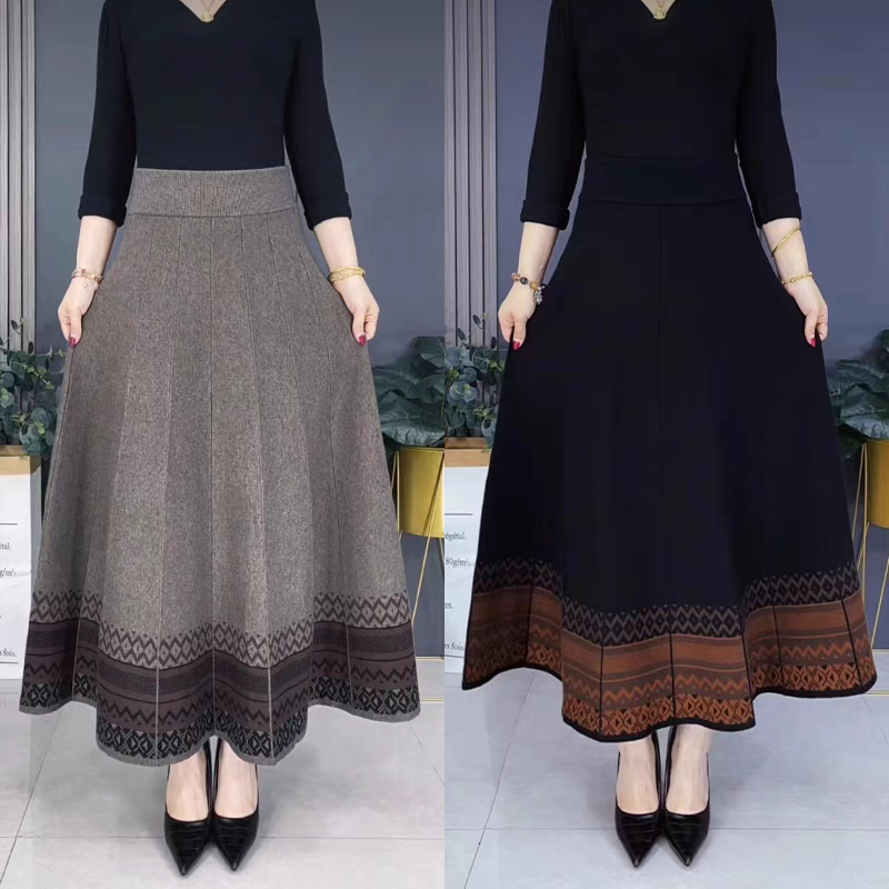 Anna Winter Wool Cashmere High Quality Winter Skirt