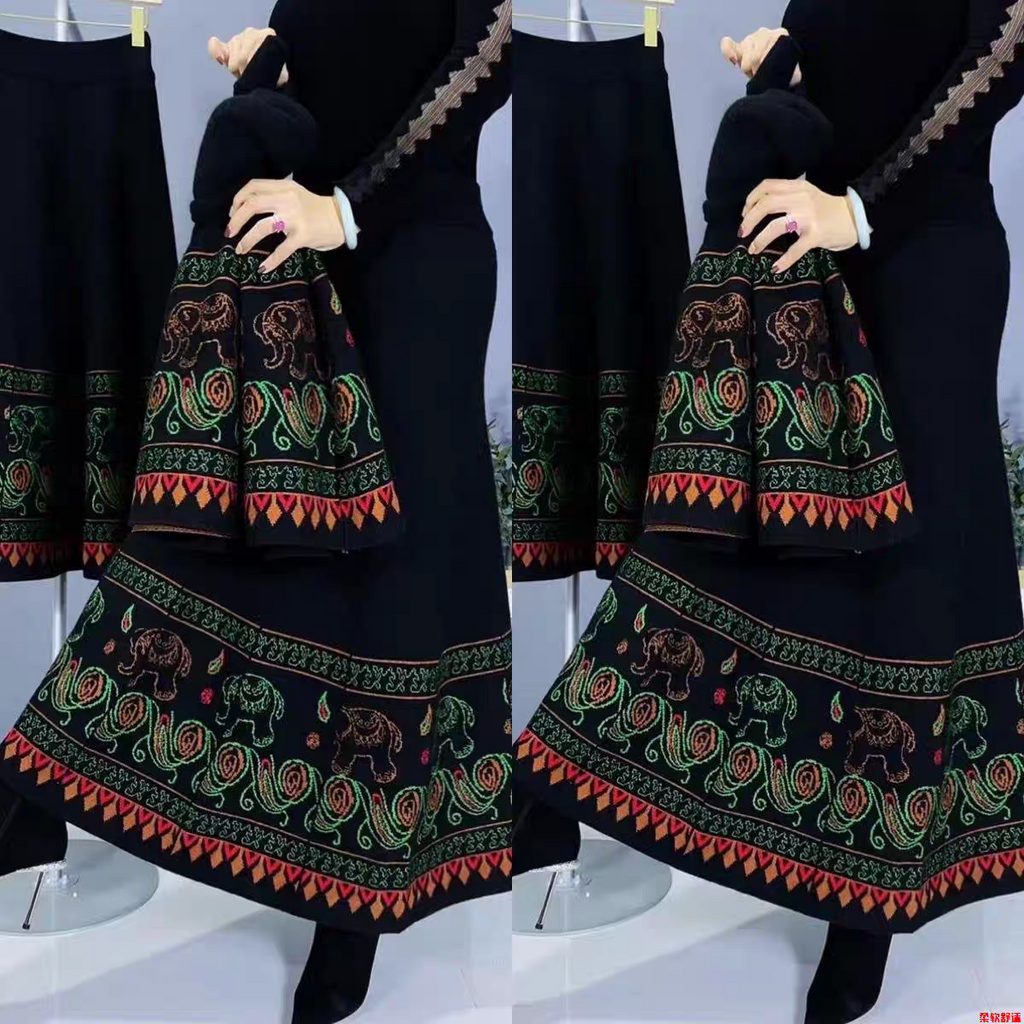 Anna Winter Wool Cashmere High Quality Winter Skirt