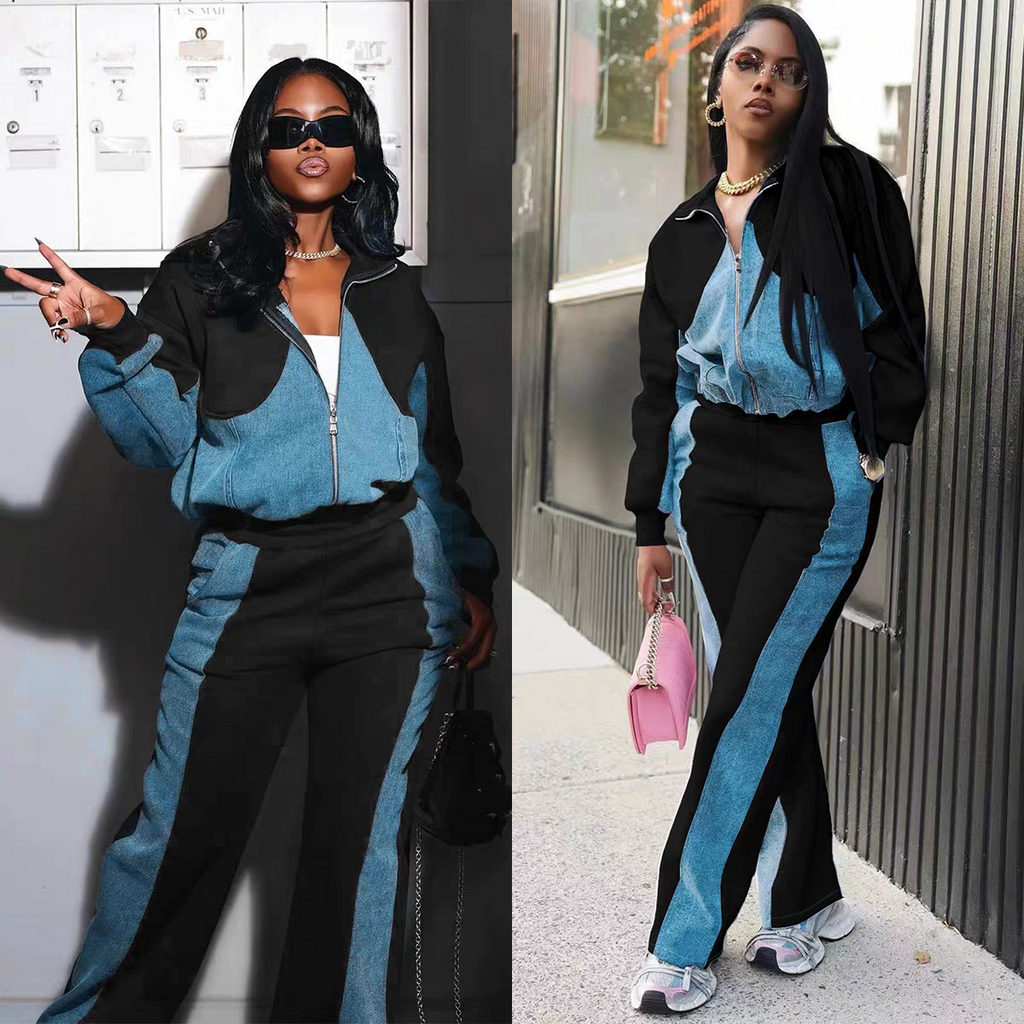 Rihanna Winter Denim Set