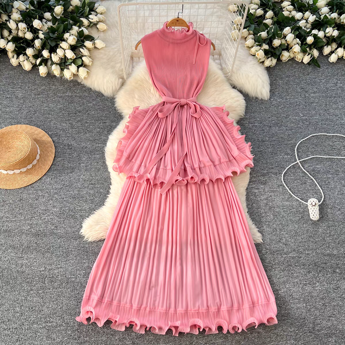 Anna Luxury Ruffle Dress