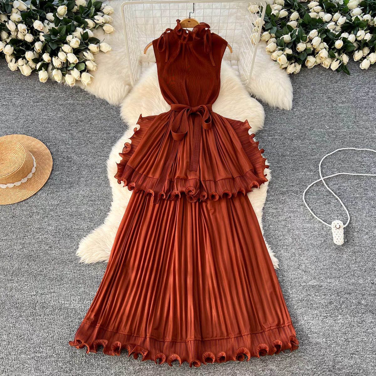 Anna Luxury Ruffle Dress