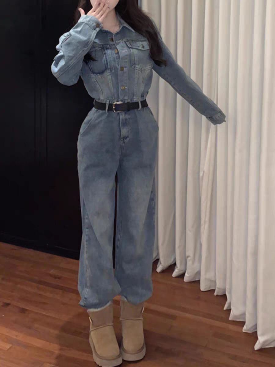 Sienna Women Denim Jumpsuit - 24th Spoke