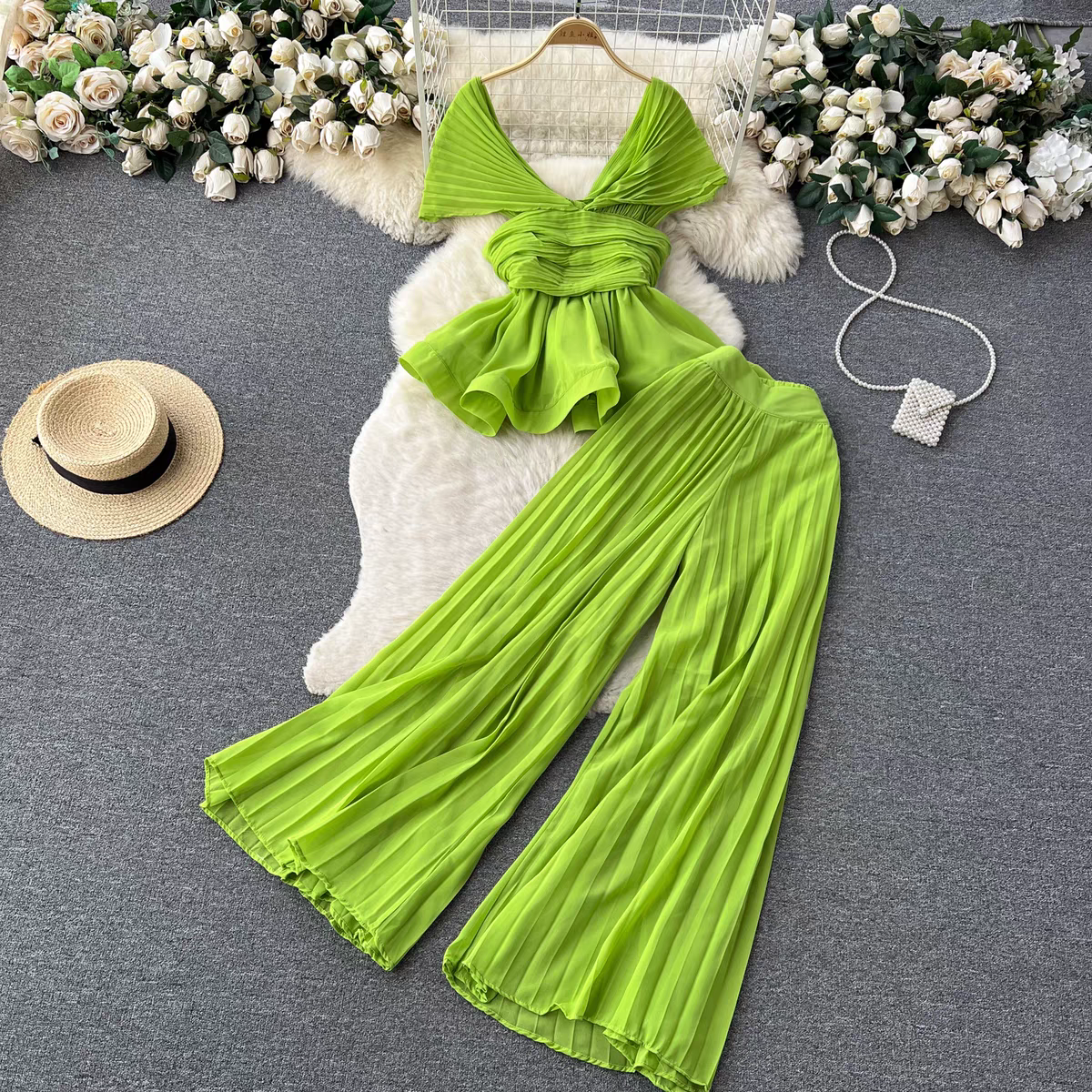 Leona Summer Two Piece Luxury Dress - 24th Spoke