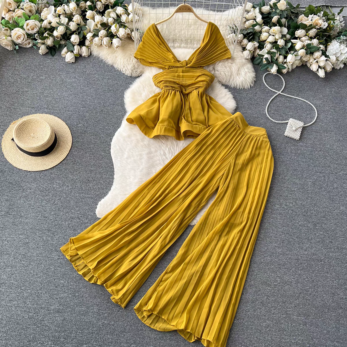Leona Summer Two Piece Luxury Dress - 24th Spoke