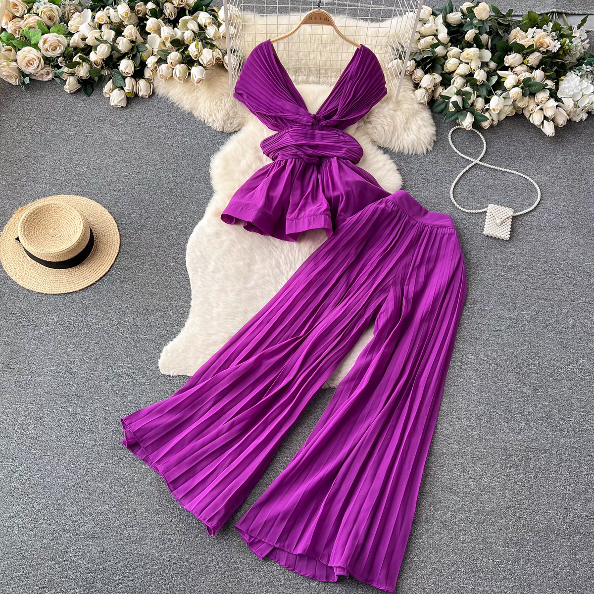 Leona Summer Two Piece Luxury Dress