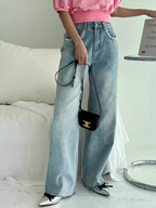 Ashley Pearl Pocket Straight Jeans - 24th Spoke