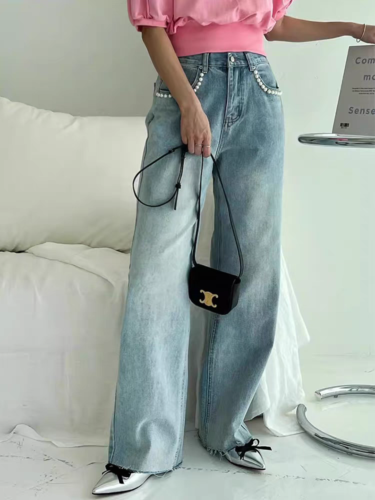 Ashley Pearl Pocket Straight Jeans - 24th Spoke