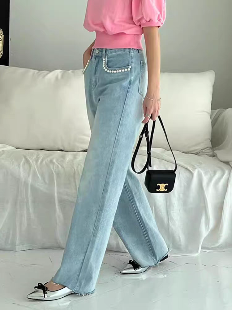 Ashley Pearl Pocket Straight Jeans - 24th Spoke