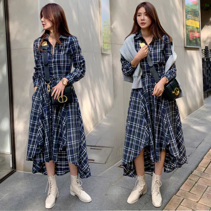 Megan Summer Plaid Dress