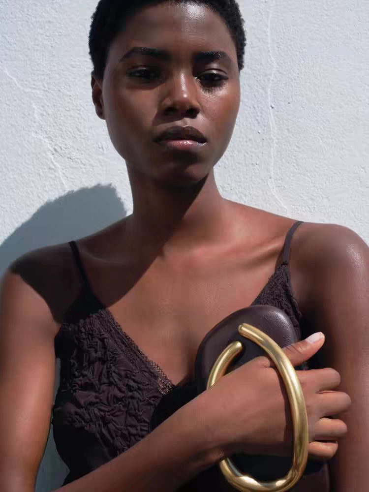 Original Zara Retro Metal Handle Bag