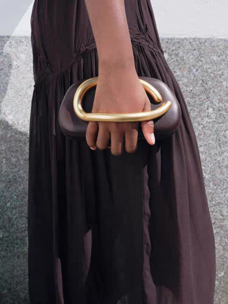 Original Zara Retro Metal Handle Bag