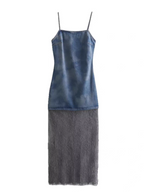 Marissa Summer Denim Lace Dress