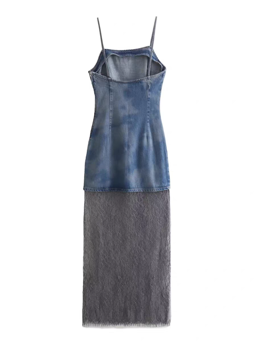 Marissa Summer Denim Lace Dress